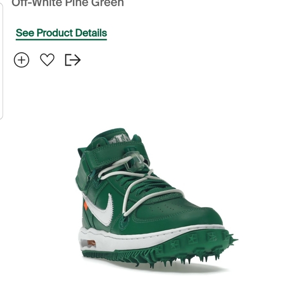AIR FORCE 1 MID"Off-White - Pine Green" - Picture 3 of 4